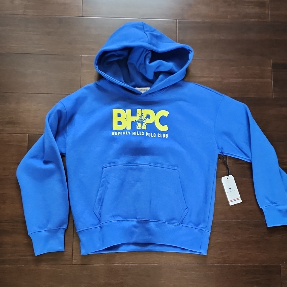 Beverly Hills Polo Club Royal Blue Boys Hoodie Large L NWT